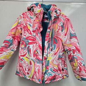 Fashion Kids Double Wear Fashion Brand Graphic Print Ski‎ Jacket Size 12